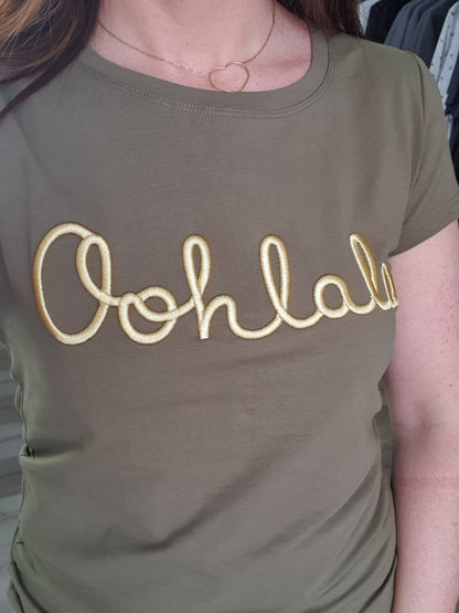 T-shirt OOHLALA (kaki/or)