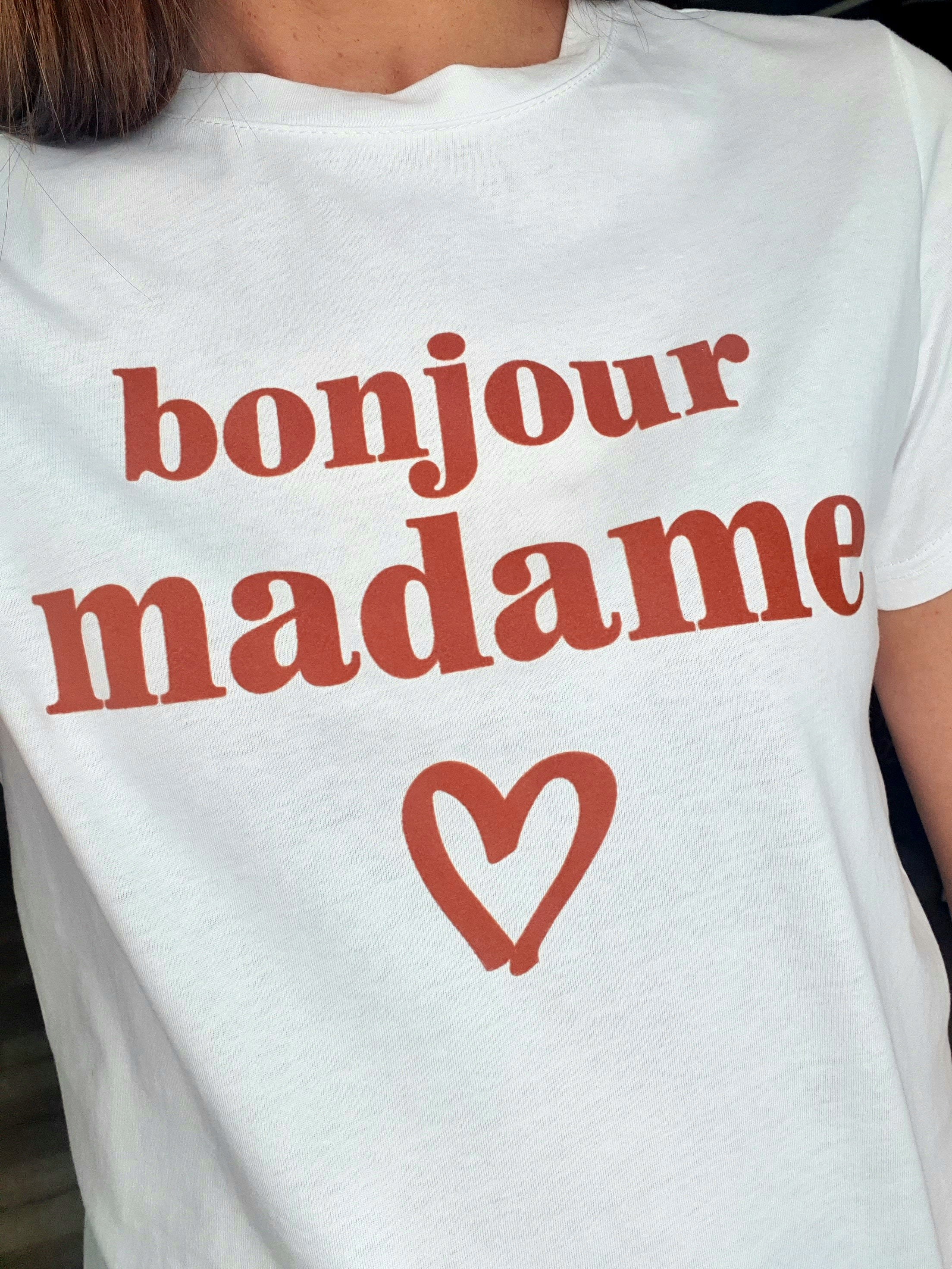 T shirt bonjour fashion madame