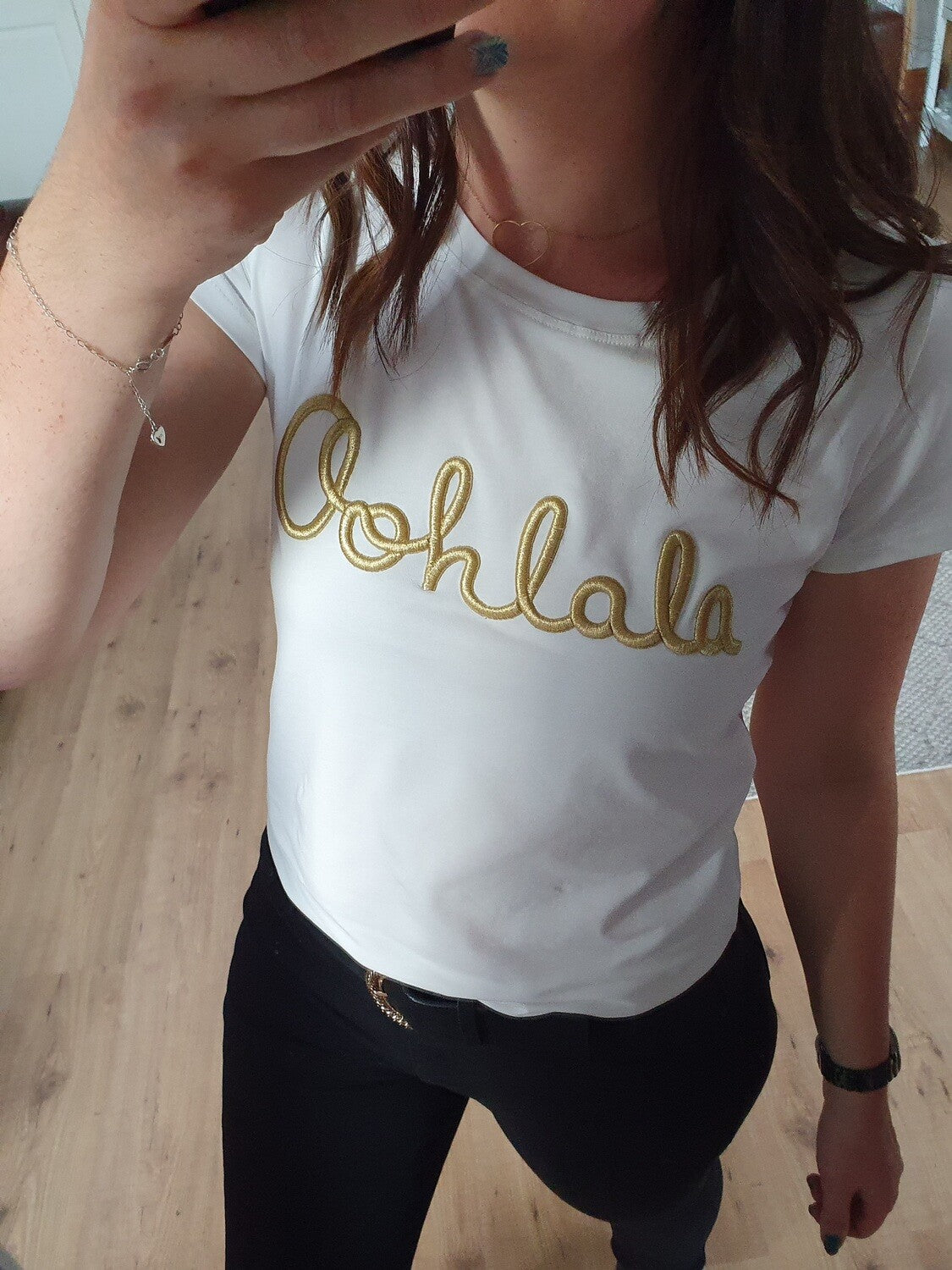 T-shirt OOHLALA (blanc/or)