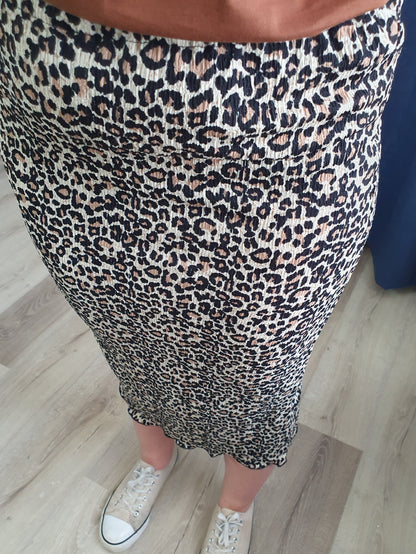 Jupe mi-longue LEOPARD