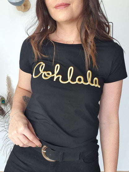 T-shirt OOHLALA (noir/or)